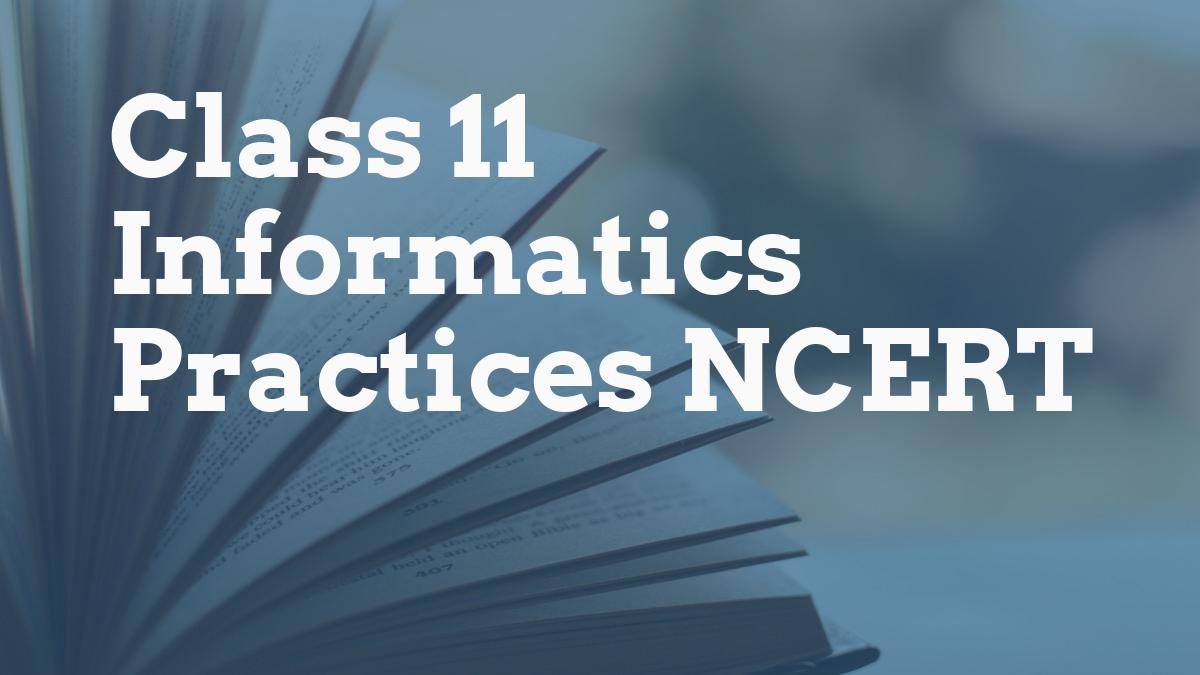 Class 11 Informatics Practices NCERT